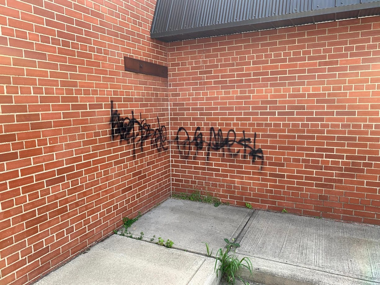 Brick Building Graffiti Removal