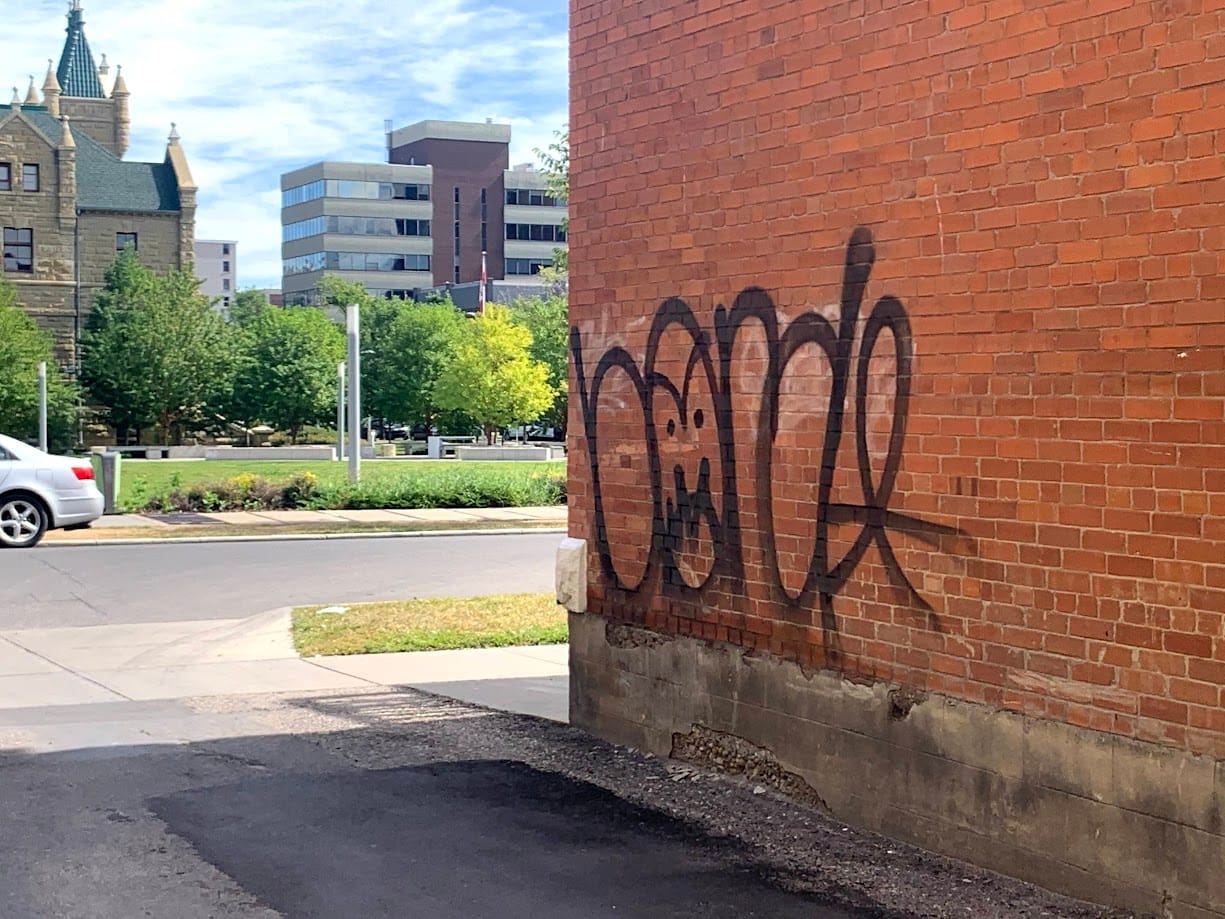 Brick Wall Graffiti Removal 8