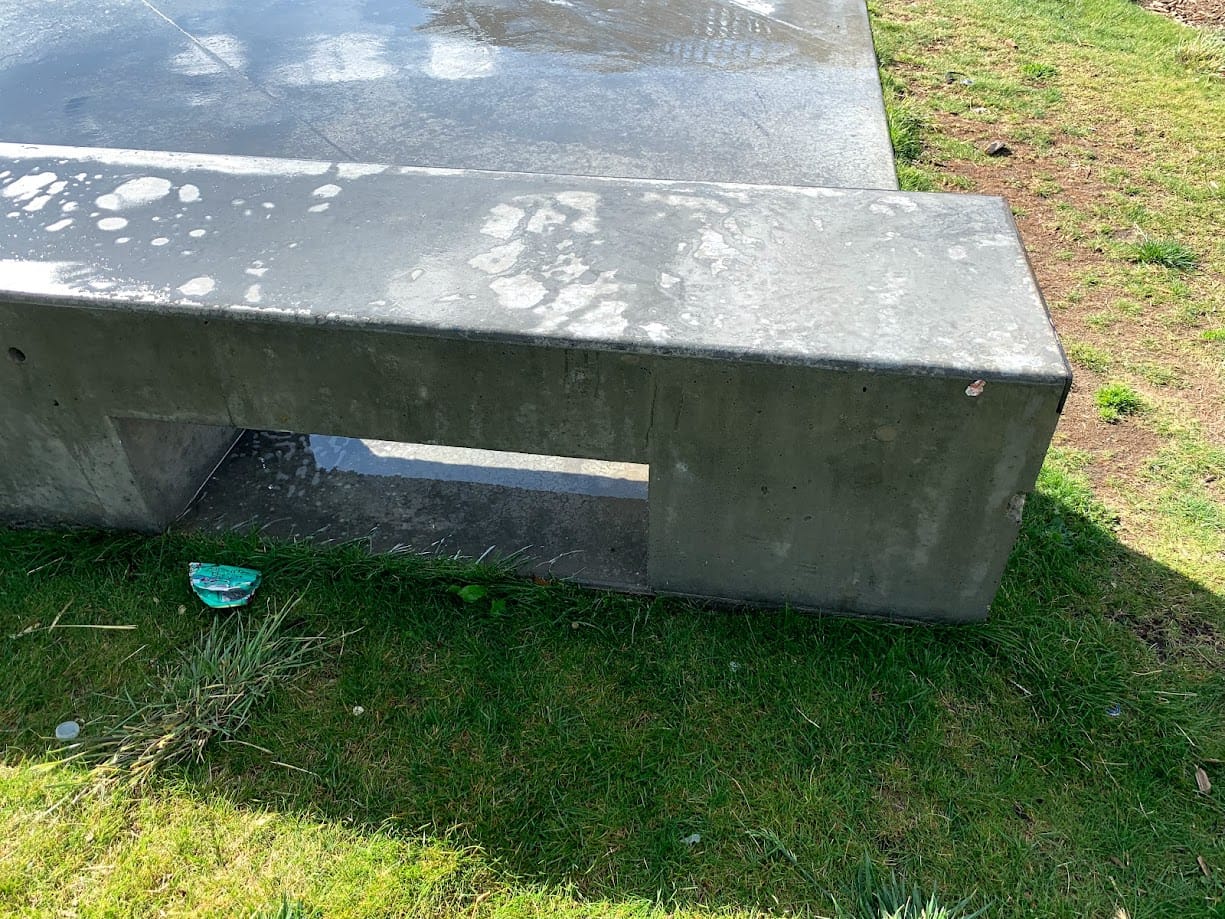 Cement Bench Graffiti Removal 2