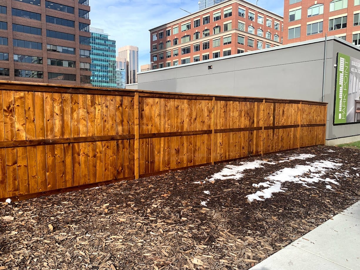 Fence graffiti removal Calgary wood fence