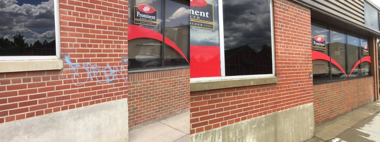 Brick Wall Graffiti Removal