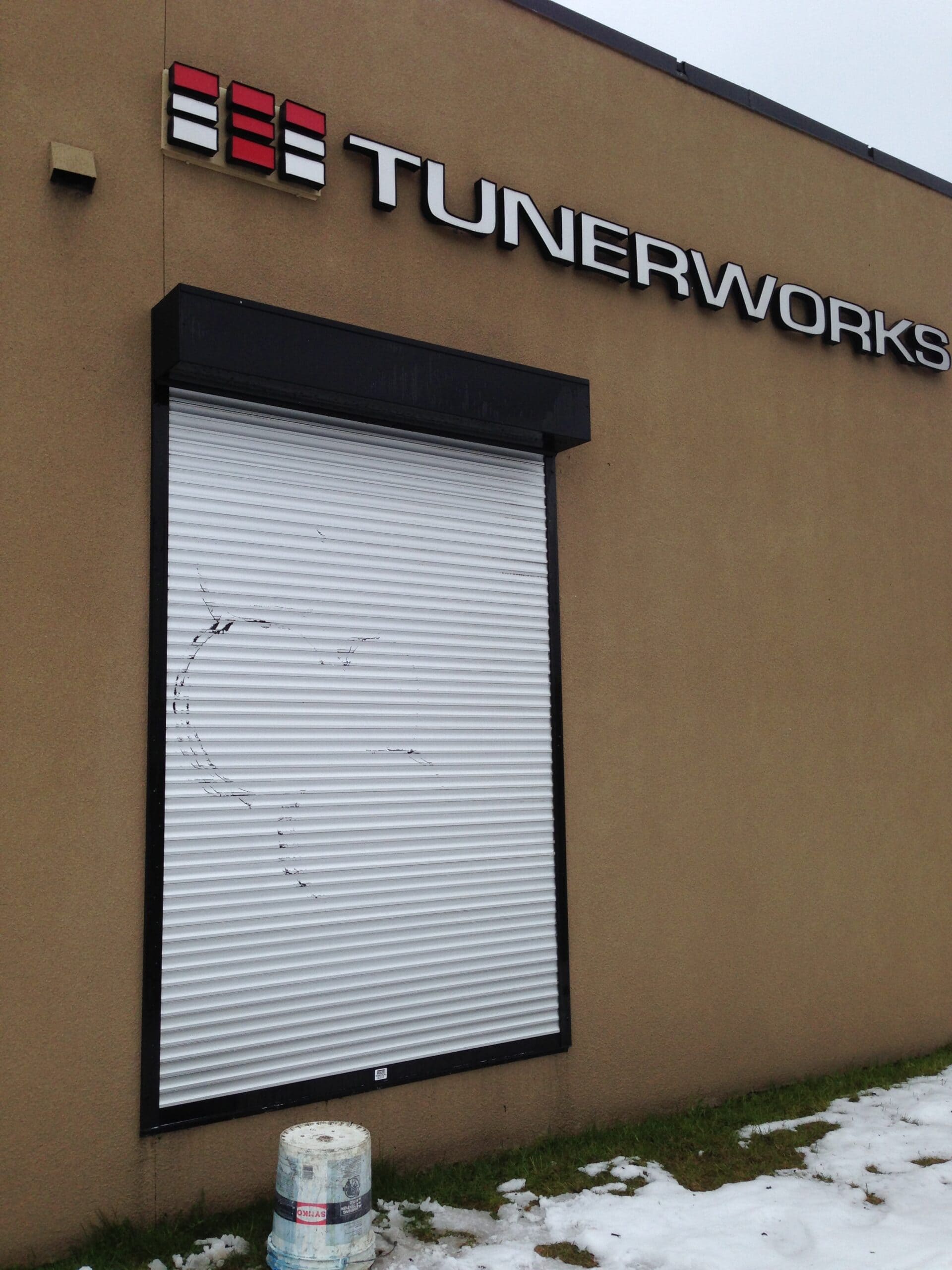 Security shutter graffiti removal 2