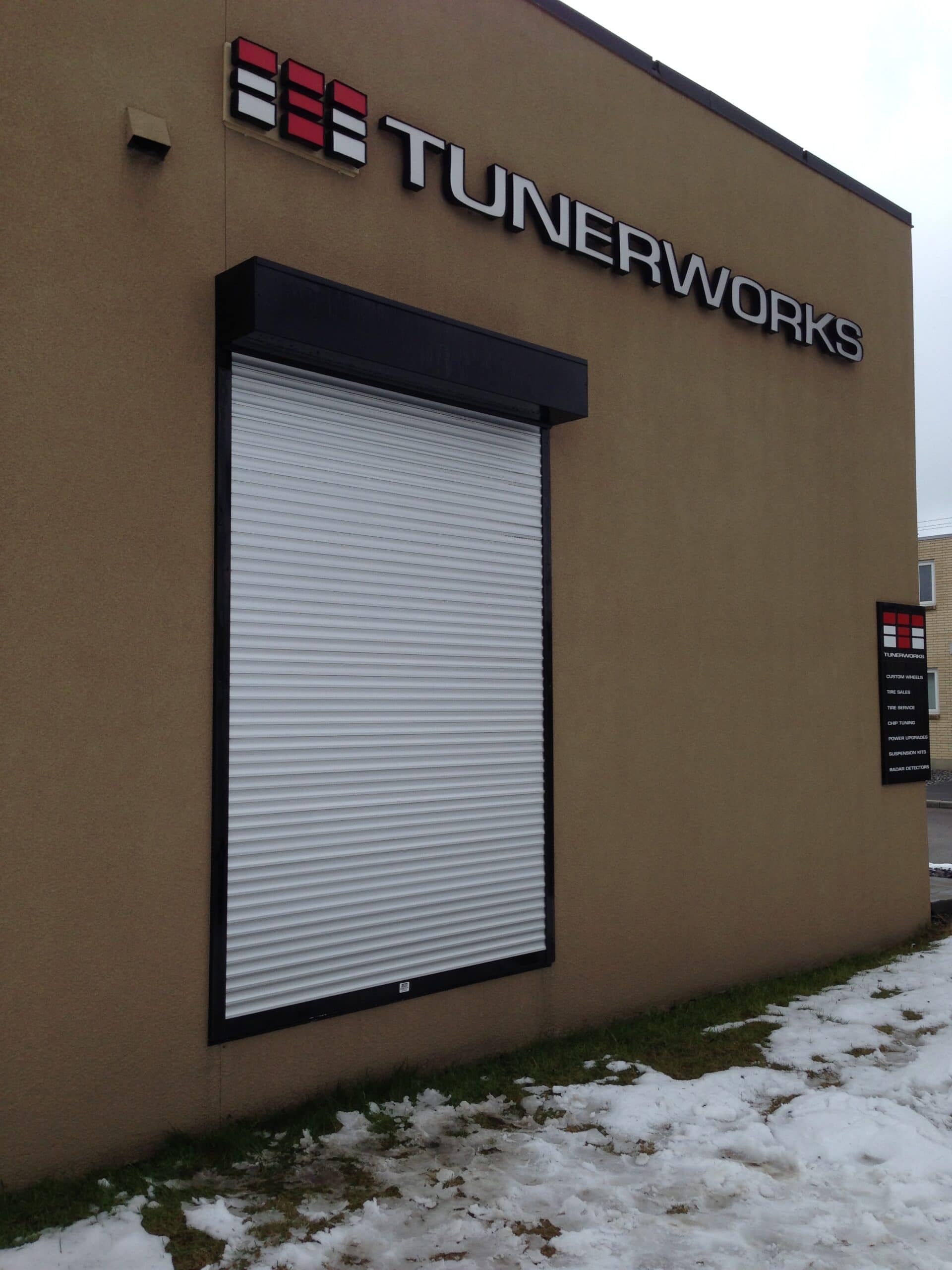 Security shutter graffiti removal Calgary