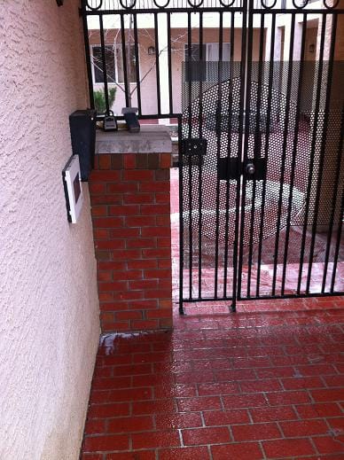 brick graffiti removal calgary - After removal