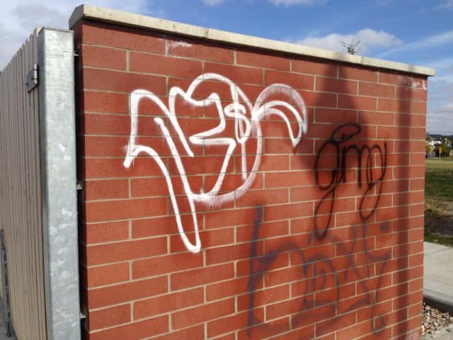 Brick graffiti