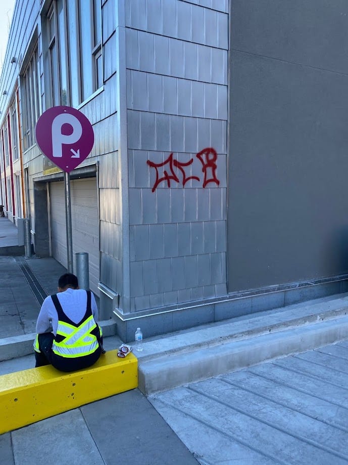 Graffiti on Metal Cladding pannels