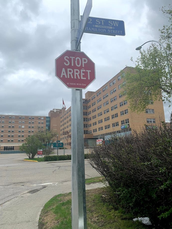 Black paint on 2nd Stop Sign removed