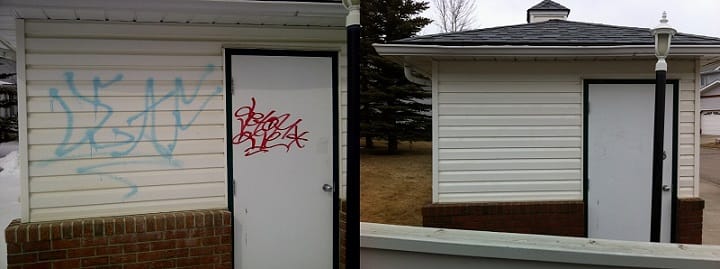 Shed Graffiti Removal