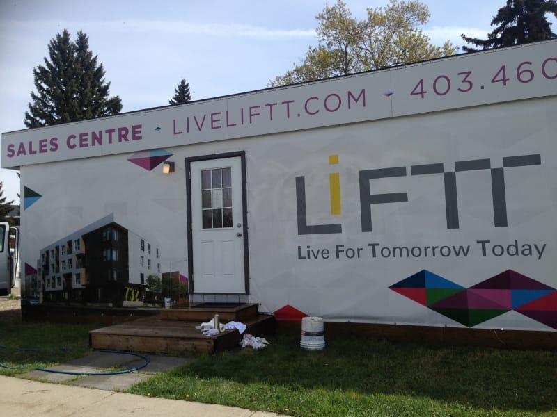 Vinyl Trailer wrap graffiti removal in Calgary - after